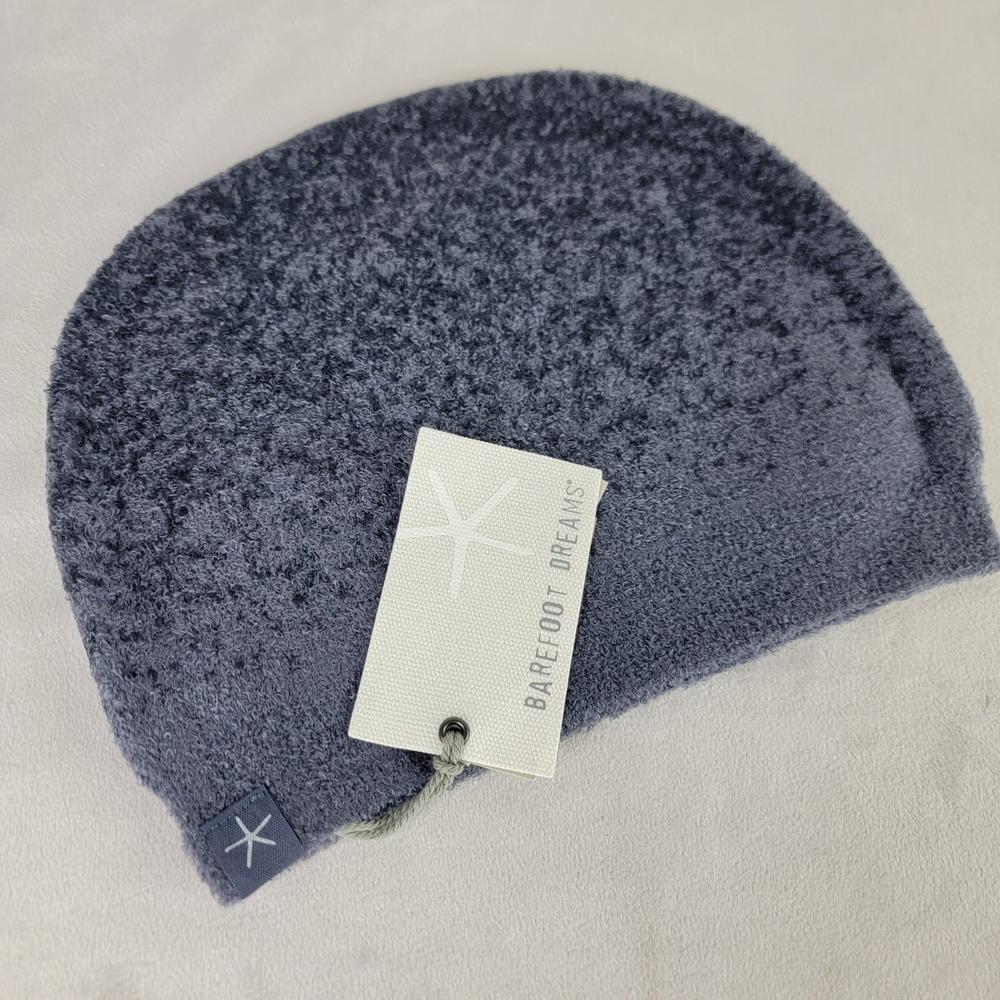 Barefoot Dreams CozyChic Lite Confetti Beanie Deep Sea Blue Indigo NWT Soft